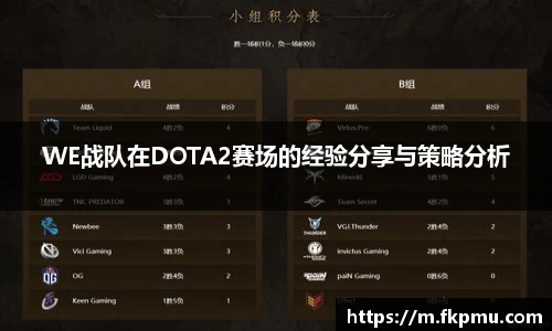 WE战队在DOTA2赛场的经验分享与策略分析