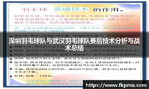 深圳羽毛球队与武汉羽毛球队赛后技术分析与战术总结